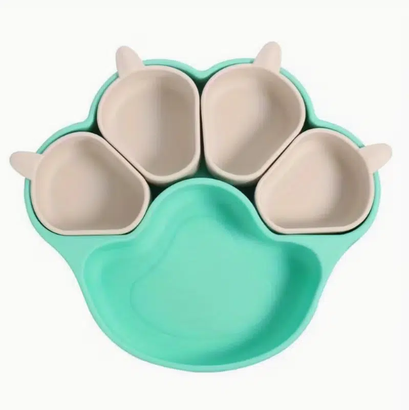 OEM Paw-Shaped Multi-Compartment Pet Feeding Bowl - Image 3