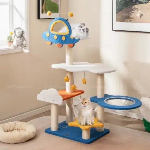 OEM Space-Themed Cat Tree with UFO Perch, 49-Inch