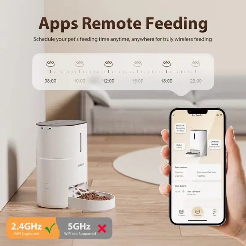 OEM WiFi Automatic Cat Feeder with App Control, 4L Capacity - Image 6