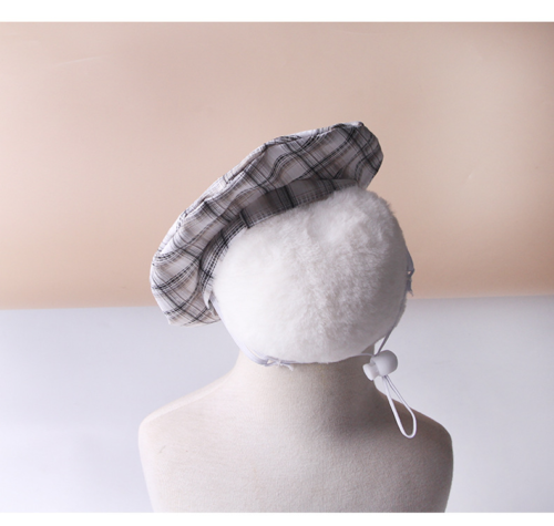 Plaid Dog Beret for Wholesale