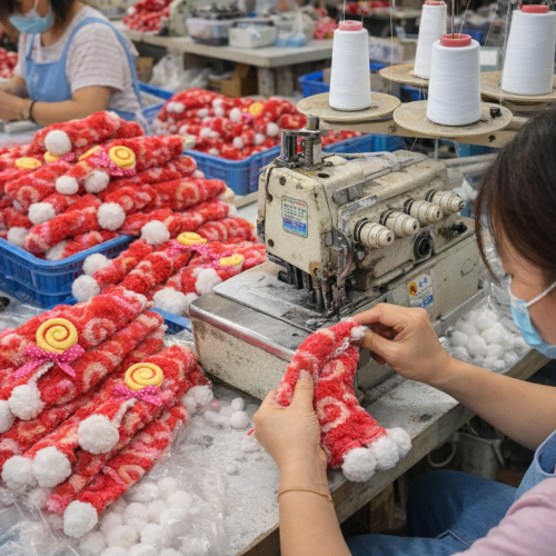 Plush Polyester Dog Christmas Scarf for Wholesale