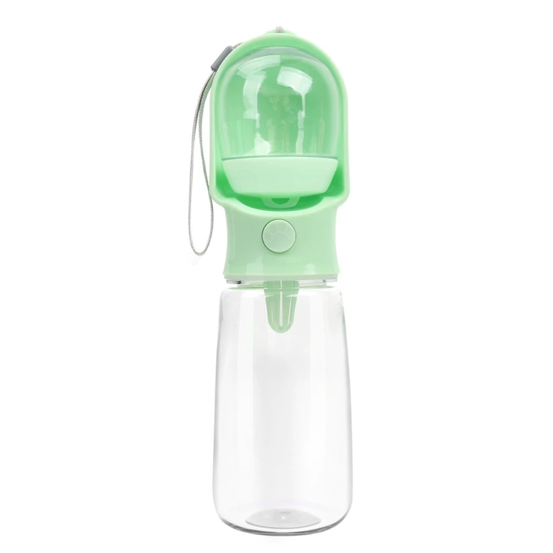 Portable Plastic Pet Water Bottle with Dual Water and Food Storage for Wholesale