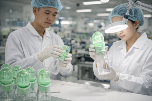 Portable Plastic Pet Water Bottle with Dual Water and Food Storage for Wholesale