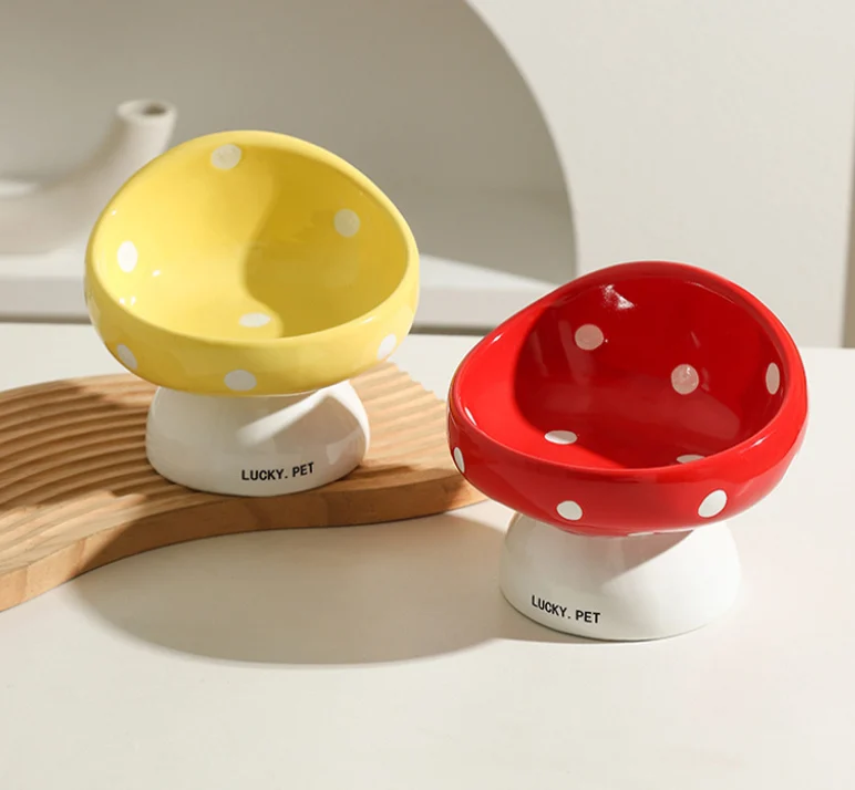 Raised Ceramic Cat Bowls