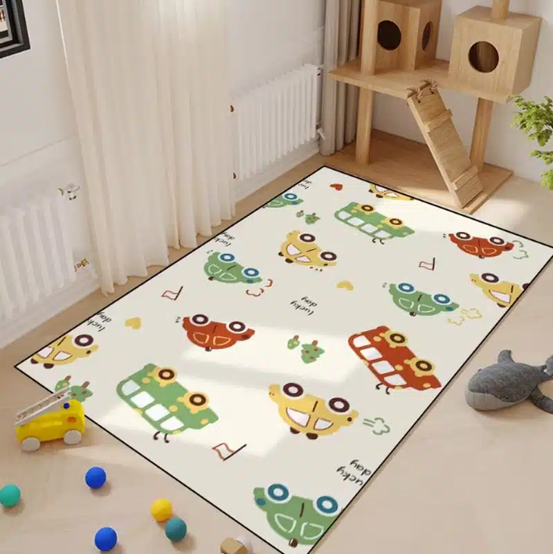 Car-Print PVC Pet Mat for Kids & Pets | Durable, Easy-Clean Design with OEM Wholesale