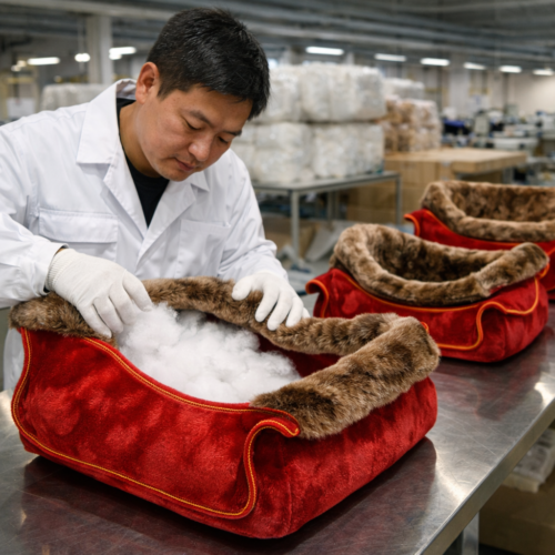 Sleigh-Shaped Christmas Dog Bed for Wholesale