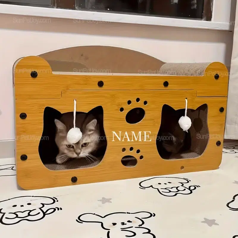 Wholesale Cardboard Cat Scratching House with Integrated Cat Bed - Image 3