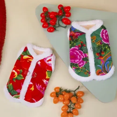Wholesale Custom Chinese Floral Dog Vests for Small Pets - Durable Winter Protection