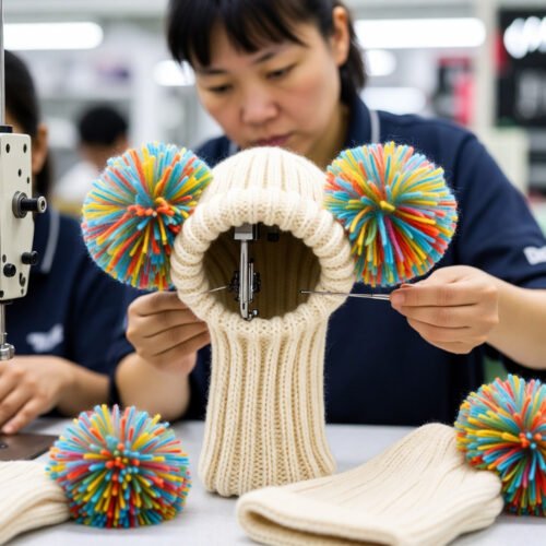 Wholesale Dog Winter Hat in Acrylic Knit