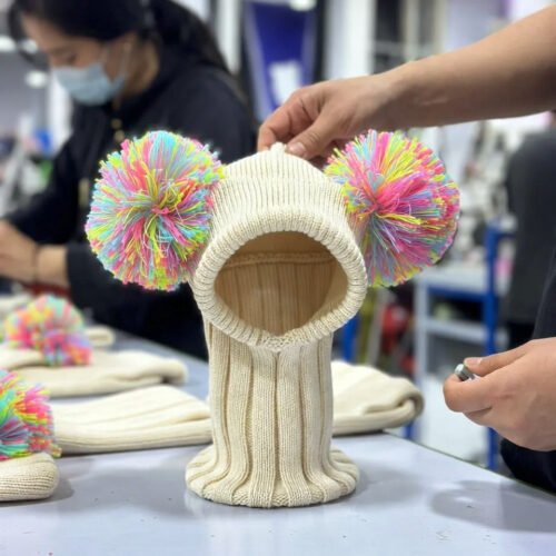 Wholesale Dog Winter Hat in Acrylic Knit