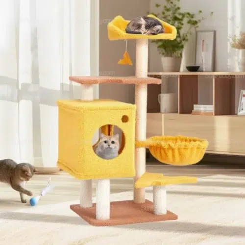 Wholesale Durable Cat Cheese Tower with Hammock Feature