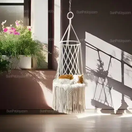 Wholesale Macrame Cat Hammock Swing for OEM Production