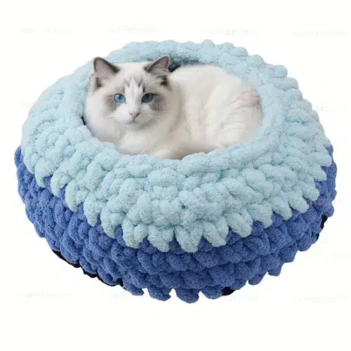 Wholesale Non-Collapsible Handwoven Cat Nest Bed with Reinforced Walls