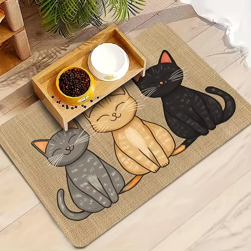 cute cat food mat