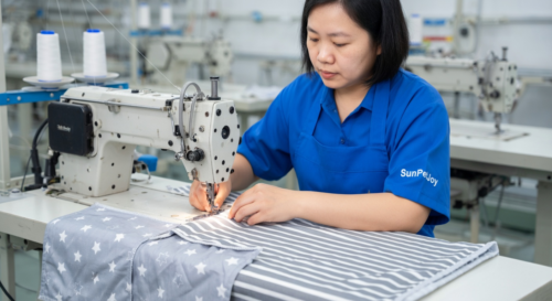 This is our final packaging stage where we carefully prepare each dog blanket for shipment, upholding product integrity and presentation to support efficient wholesale distribution.