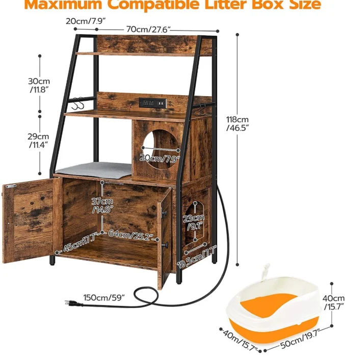 hidden litter box furniture