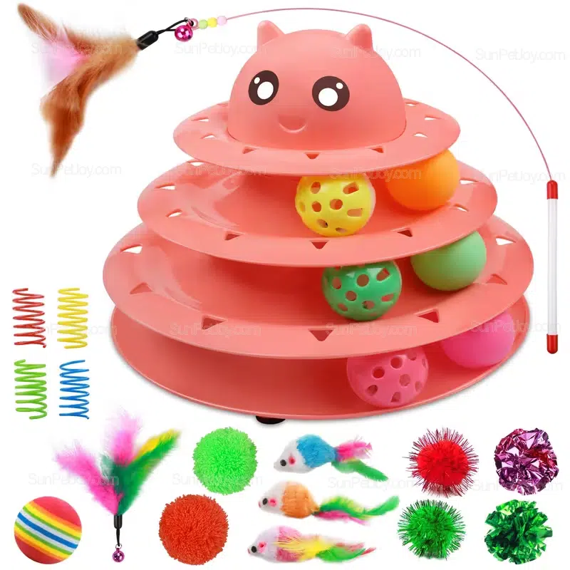 Wholesale Cat Roller Puzzle Toy with Multi-Level Balls