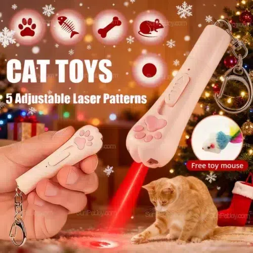 OEM Cat Laser Teaser Toy, 7-in-1 USB Rechargeable Multi-Pattern Design