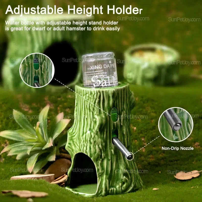 OEM Small Animals Tree-Style Ceramic Habitat with Water Stand - Image 6