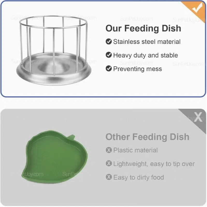 Anti-Spill Stainless Steel Reptile Feeding Dish OEM - Image 5