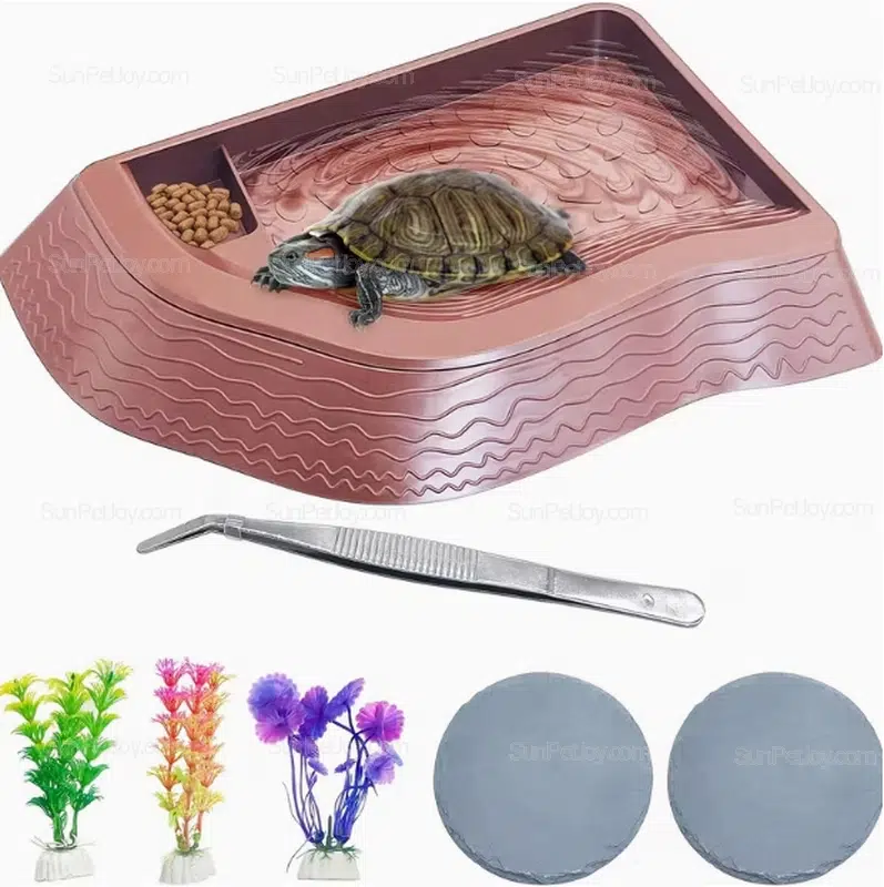 Modular Turtle Bath Pool Set with Feeding & Decor Inserts | Custom