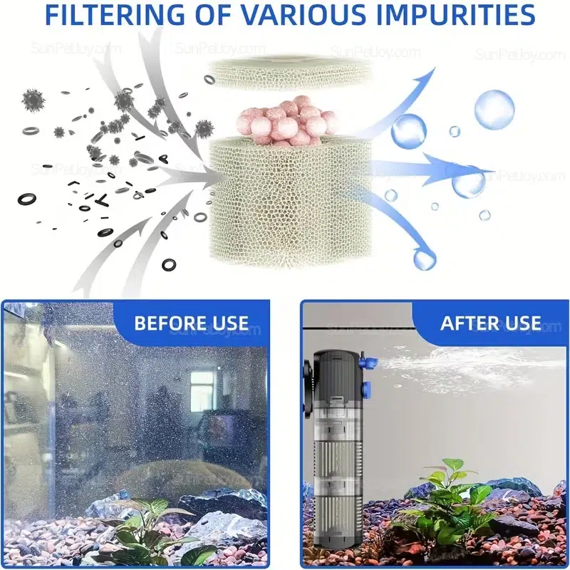 OEM 3-Stage Internal Power Filter for 40-100 Gallon Turtle Tanks - Image 6