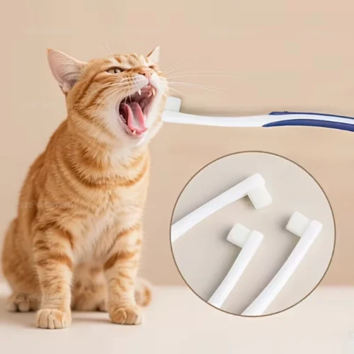 OEM Cat Angled Dental Toothbrush for Gentle Plaque Control
