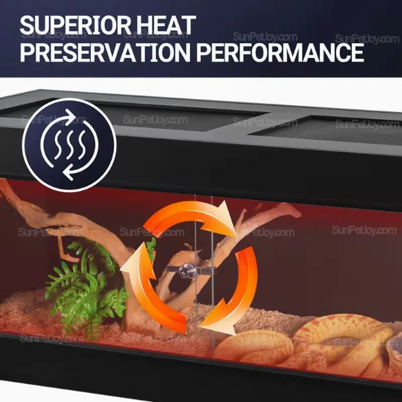 OEM PVC Reptile Enclosure for Lizards with Sliding Glass Front - Image 4