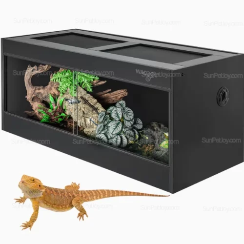 OEM PVC Reptile Enclosure for Lizards with Sliding Glass Front