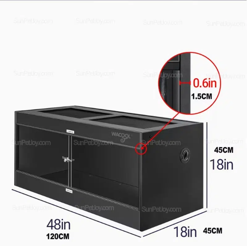 OEM PVC Reptile Enclosure for Lizards with Sliding Glass Front - Image 3