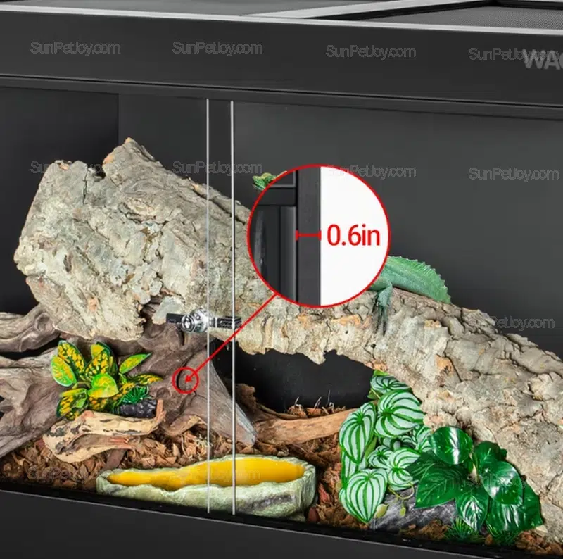 OEM PVC Reptile Enclosure for Lizards with Sliding Glass Front - Image 5