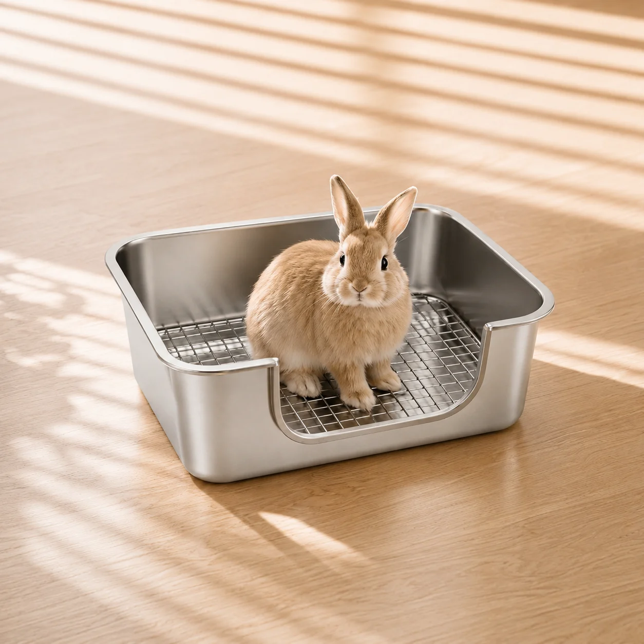 Rabbit Litter Box With Grate