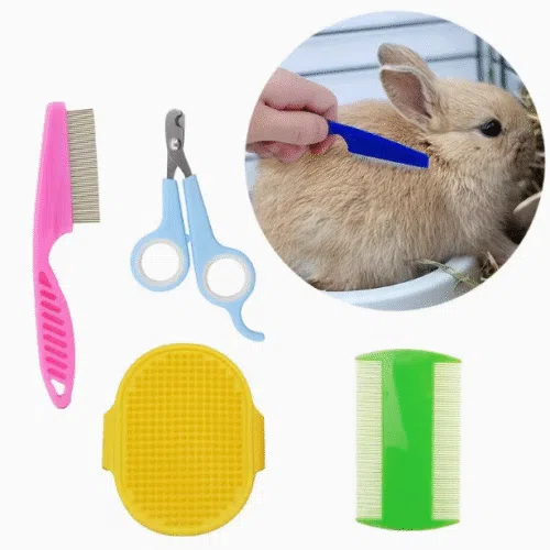 Wholesale 4-Piece Small Animal Grooming Kit for Rabbits & Guinea Pigs