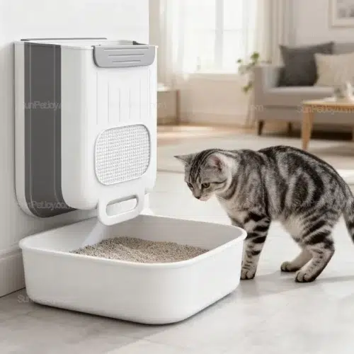 Custom Space-Saving Wall-Mounted Bin for Small Animals Litter Disposal