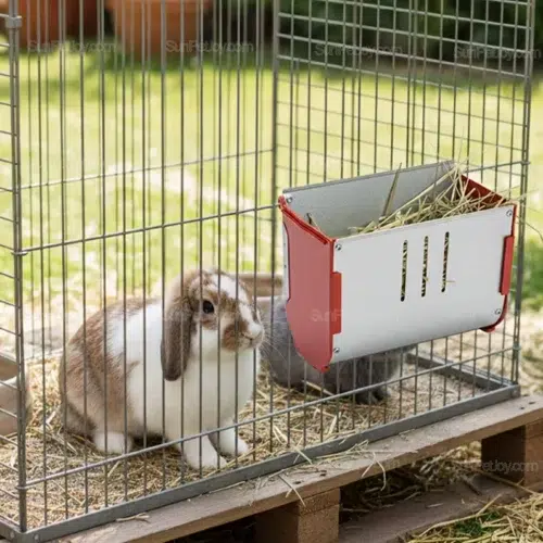 OEM Small Animals External Hay & Feed Box with Steel Frame