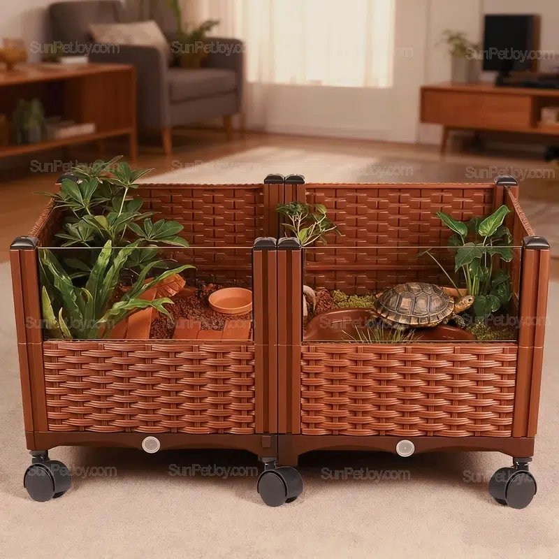 Turtle Breeding Box with Drainage & Wheels | Wholesale