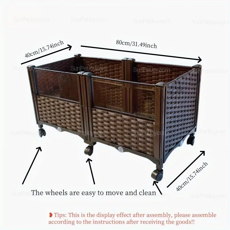 Turtle Breeding Box with Drainage & Wheels | Wholesale - Image 4