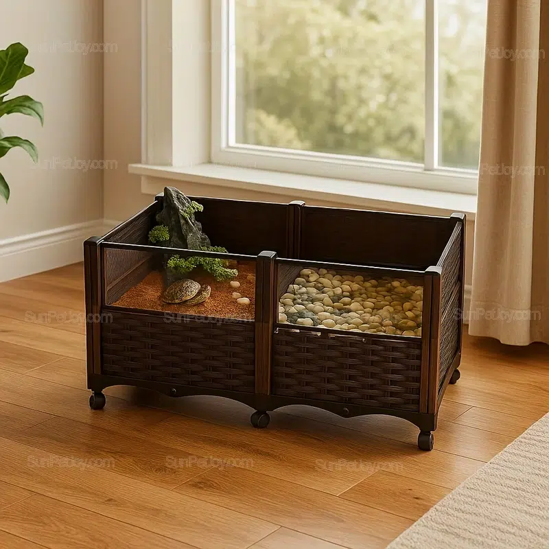 Turtle Breeding Box with Drainage & Wheels | Wholesale - Image 3