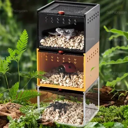 Wholesale Acrylic Lizard Terrarium with Sliding Door