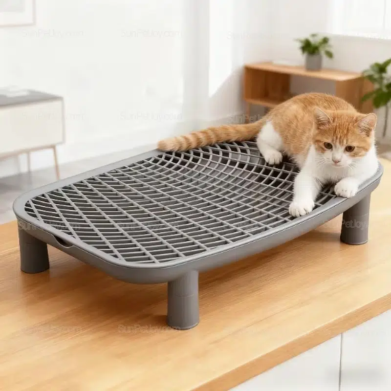 Wholesale Cat Elevated Litter Mat with Overflow Control
