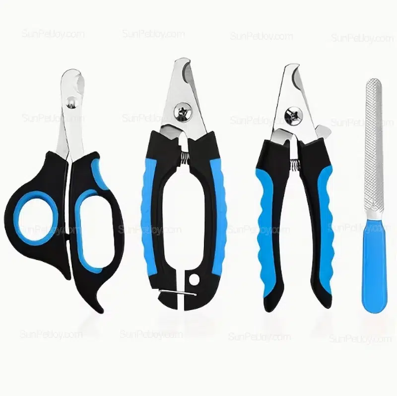 Wholesale Cat Nail Clipper Set with Safety Guard, 4-Piece Stainless Kit