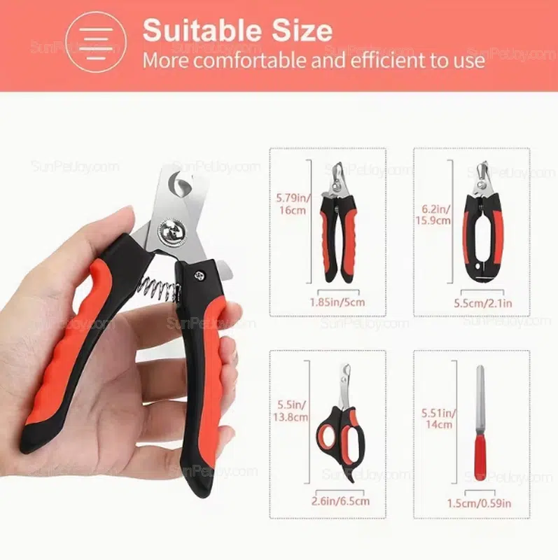 Wholesale Cat Nail Clipper Set with Safety Guard, 4-Piece Stainless Kit - Image 5