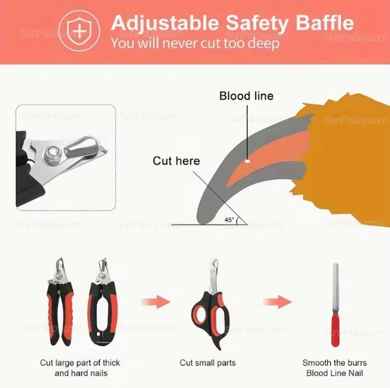 Wholesale Cat Nail Clipper Set with Safety Guard, 4-Piece Stainless Kit - Image 3