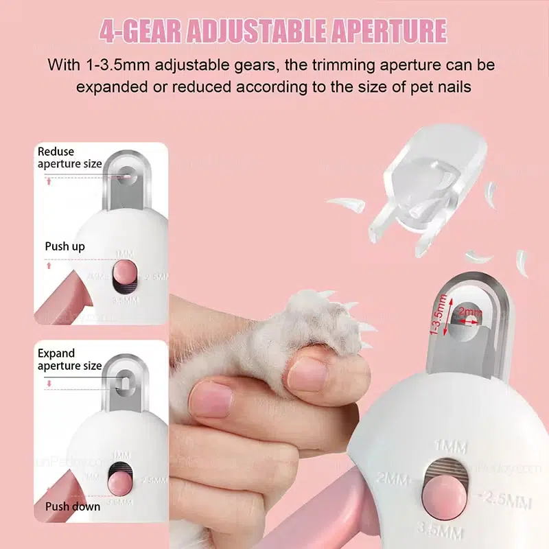 Wholesale Cat Nail Clipper with Adjustable Aperture Safety Guard - Image 4