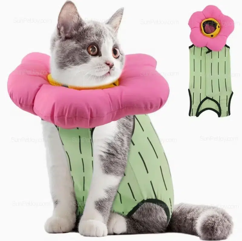 Wholesale Cat Recovery Suit with Detachable Soft Collar