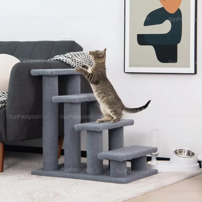 Wholesale Cat Stairs for Bed Access, 4-Step Solid Base