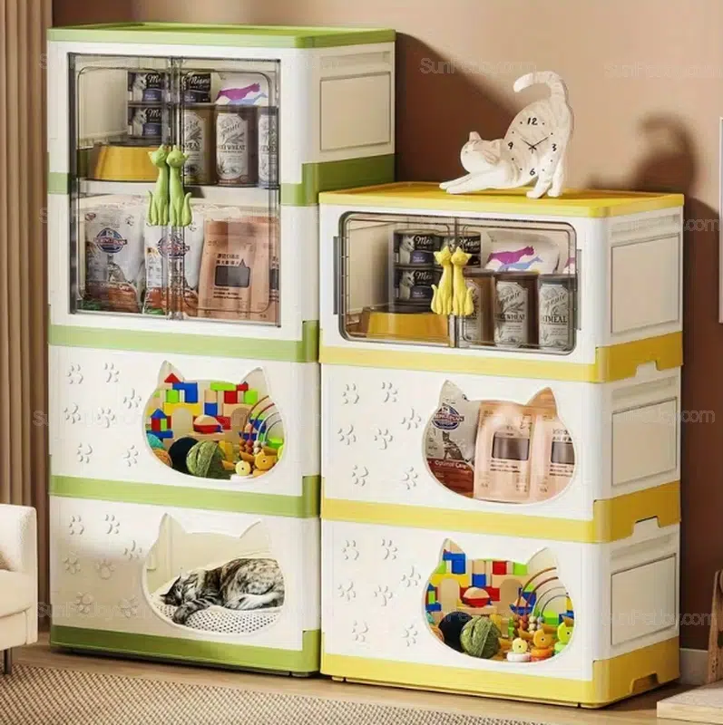 Wholesale Cat Storage Cabinet with Integrated Cat House