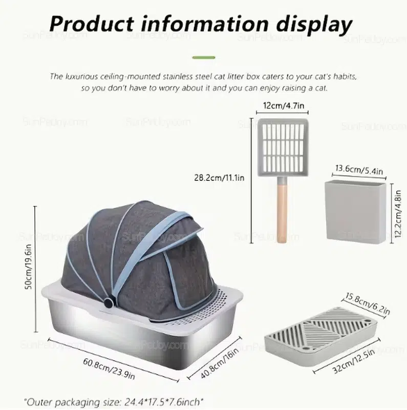 Wholesale Extra Large Stainless Cat Litter Box - Image 4