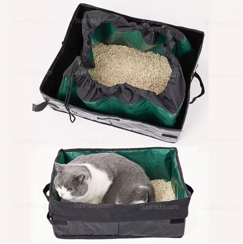 Wholesale Foldable Cat Travel Litter Box for Outdoor Use