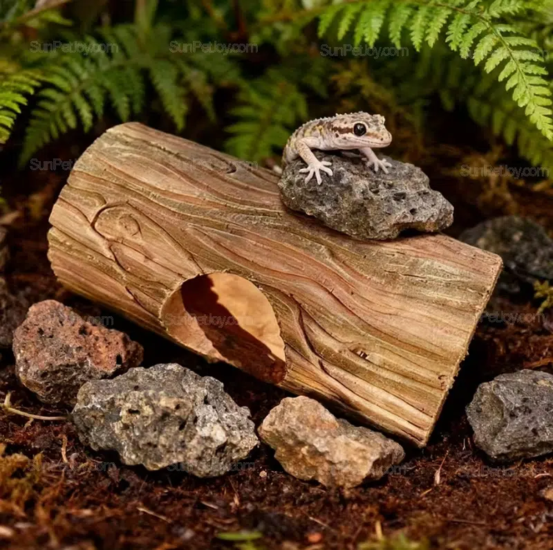 Wholesale Lizards Resin Log Hide Shelter for Terrariums